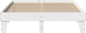 vidaXL Σκελετός Κρεβ. Χωρίς Στρώμα Λευκό 150x200 εκ Μασίφ Πεύκο