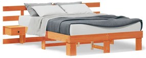 vidaXL Σκελετός Κρεβατιού με συρτάρι Καφέ 160 x 200 cm