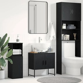 vidaXL Ντουλάπι Νιπτήρα  Μαύρης Δρυός 60x33x60 εκ. Επεξεργασμένο Ξύλο