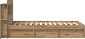 vidaXL Σκελετός κρεβατιού με αποθήκευση Artisan Δρυς 100 x 200 cm