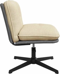 vidaXL Καρέκλα Γραφείου Περιστρεφόμενη Κρεμ Υφασμάτινη
