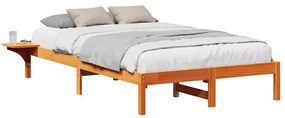 vidaXL Πλαίσιο κρεβατιού με κομοδίνα Καφέ 140 x 190 cm Καφέ κεριού