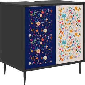 vidaXL Ντουλάπι Μπάνιου MAINZ Μαύρη Δρυς 60 x 40 x 61 εκ
