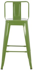 Σκαμπό μπαρ μεσαίου ύψους μεταλλικό Melita-Pro light olive green 43x43x88Υ εκ.