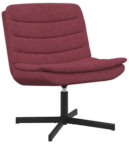 vidaXL Περιστρεφόμενη καρέκλα Μπορντό 63 x 75 x 76 εκ ύφασμα