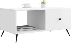 vidaXL Τραπεζάκι σαλονιού Λευκό 90 x 50 x 40 cm Επεξεργασμένο Ξύλο