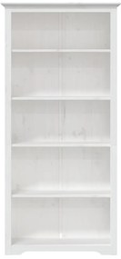 vidaXL Βιβλιοθήκη BODO 5 Επ. Λευκή 82x40x173 εκ. από Μασίφ Ξύλο Πεύκου