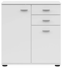 Σιφονιέρα Boston 522, Άσπρο, Με συρτάρια και ντουλάπια, 75x71x35cm, 24 kg | Epipla1.gr