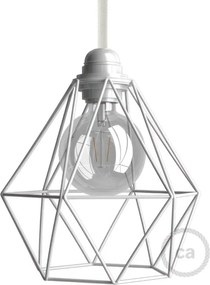 Μεταλλικό Πλαίσιο Διαμάντι Ε27 Λευκό