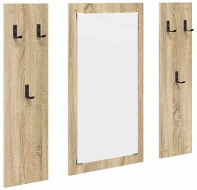 vidaXL Τοίχου Κρεμάστρα Επιτοίχιο Sonoma Δρυς 96 x 1.5 x 90 εκ