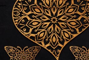 Intra απο ξύλο plywood 3mm-4mm πάχος κοπής με λέιζερ 3D Butterfly Mandala Δίασταση 30x30 cm INTRAFABR-86706942