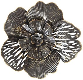 Διακοσμητικό Τοίχου Άνθος 15-00-21409 44,5x41x7cm Grey Marhome Metal