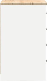 vidaXL ντουλάπι αποθήκευσης γκαράζ Λευκό 40x51x85 εκ μασίφ ξύλο πεύκο