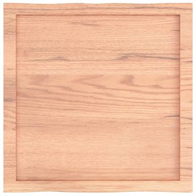 vidaXL Επιφ Τραπεζιού Αν Καφέ 60x60x(2-4)εκ. Ακατέργ. Μασίφ Ξύλο Δρυός