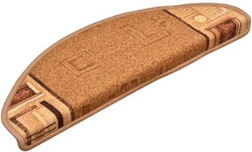 vidaXL Πατάκια Σκάλας Αυτοκόλλητα 5 τεμ. Μπεζ 65x21x4 εκ.