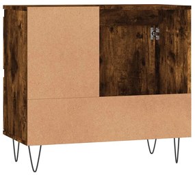 vidaXL Ντουλάπι Μπάνιου Καπνιστή Δρυς 65x33x60 εκ. Επεξεργασμένο Ξύλο
