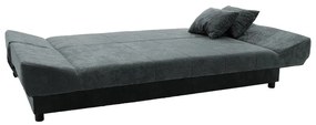 Kαναπές-κρεβάτι Tiko pakoworld 3θέσιος με αποθηκευτικό χώρο ύφασμα ανθρακί 200x85x90εκ - Ύφασμα - 078-000016