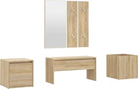 vidaXL Σετ Επίπλων Διαδρόμου Sonoma δρυς Επεξεργασμένο Ξύλο