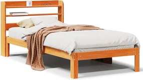 vidaXL Σκελετός Κρεβ. Χωρίς Στρώμα Καφέ Κεριού 100x200 εκ Μασίφ Πεύκο