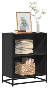 ντουλάπι βιβλίων vidaXL Μαύρο 60x35x76 cm Κατασκευασμένο ξύλο