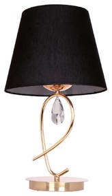 Φωτιστικό Επιτραπέζιο Textile &amp; Crystal TNK81490CG1T Black Metal, Fabric