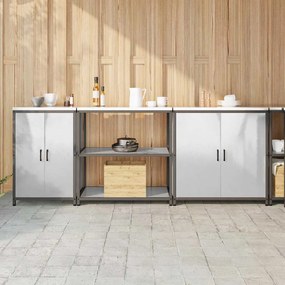 vidaXL Σετ Αποθήκευσης Κουζίνας HATTEM 3 pcs Ασημί Ανοξείδωτο Ατσάλι