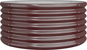 vidaXL Ζαρντινιέρα Καφέ 80x80x36 εκ. Γαλβανισμένος χάλυβας