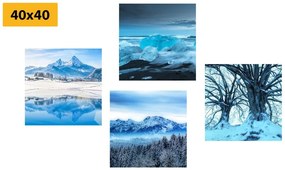 Σετ εικόνων χιονισμένο βασίλειο - 4x 60x60