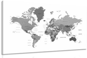 Εικόνα του παγκόσμιου χάρτη σε ασπρόμαυρο