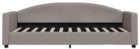 vidaXL Καναπές Κρεβάτι με Στρώμα Taupe 80 x 200 εκ. Υφασμάτινο
