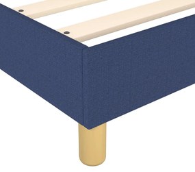 vidaXL Κρεβάτι Boxspring με Στρώμα Μπλε 180x200 εκ. Υφασμάτινο