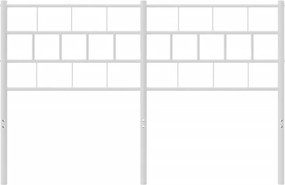 vidaXL Ανταλλακτικό κεφαλάρι Λευκό 120 εκ. Μεταλλικό