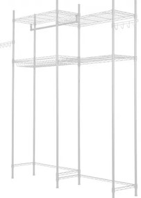 VEVOR Over Washer and Dryer Storage Shelf Two Row 4 Tiers Washer Rack White