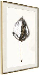 Αφίσα - Silvery Leaf - 20x30 - Χρυσό - Με πασπαρτού