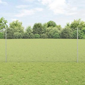 vidaXL Φράχτης με Στήλες. Ασημί 1.2 x 100 m Ατσάλι