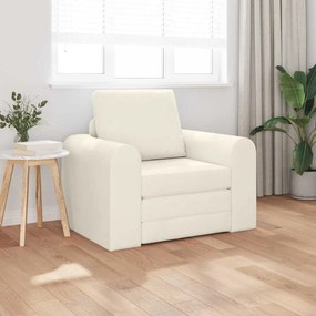 vidaXL Κρεβάτι καναπές Κρεμ 98 x 71 x 83 εκ. Βελούδο