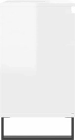 vidaXL Ντουλάπι Μπάνιου Γυαλ. Λευκό 58 x 33 x 60 εκ. από Επεξεργ. Ξύλο