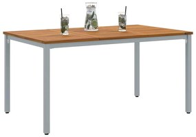 vidaXL Υπαίθρια Τραπέζια Φυσικό και γκρι 150 x 90 x 75 cm