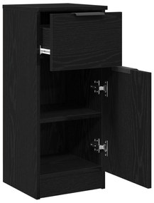 vidaXL Μαύρος Δρυς Sideboard 30x30x70 εκ MDF