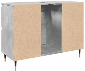 vidaXL Ντουλάπι Μπάνιου Γκρι Σκυροδέματος 80x33x60 εκ. Επεξ. Ξύλο