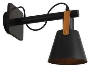 Απλίκα Φωτιστικό Τοίχου Μαύρο 144-28000 Eurolamp-144-28000-Μαύρο 144-28000