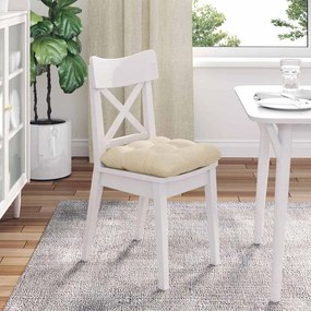 vidaXL Μαξιλάρια καθισμάτων 4 pcs Κρεμ 40 x 40 x 12 εκ. ύφασμα