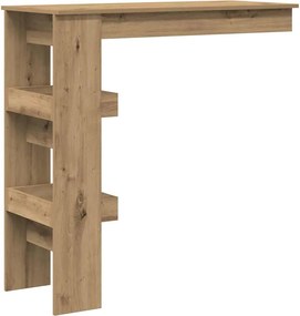 vidaXL Τραπέζι Μπαρ Τοίχου Δρυς τεχνίτης 102x45x103,5 εκ Επεξεργ. Ξύλο