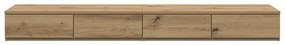 vidaXL Συρτάρια κρεβατιού με συρτάρι artisan δρυς 140 x 36.5 x 16.5 εκ