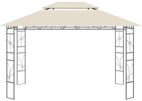 vidaXL Κιόσκι Κρεμ 4 x 3 x 2,7 μ. 160 γρ./μ²