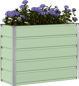 vidaXL Γλάστρα Πράσινο 100 x 40 x 75 cm Ατσάλι