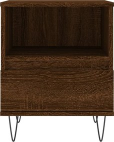 vidaXL Κομοδίνα 2 τεμ. Καφέ Δρυς 40 x 35 x 50 εκ. από Επεξεργ. Ξύλο