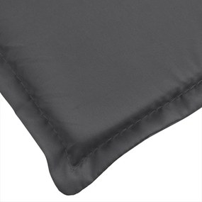 vidaXL Μαξιλάρι Ξαπλώστρας Ανθρακί Μελανζέ 200x60x4 εκ. από Ύφασμα