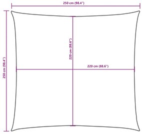 Πανί Σκίασης Τετράγωνο Taupe 2,5 x 2,5 μ. από Ύφασμα Oxford - Μπεζ-Γκρι