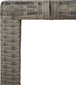 vidaXL Σετ Τραπεζαρίας Κήπου 5 τεμ. Γκρι Συνθ. Ρατάν με Μαξιλάρια